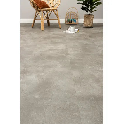 CanDo PVC-vloer Feel tegel XL beton grijs 6mm 1,64m²