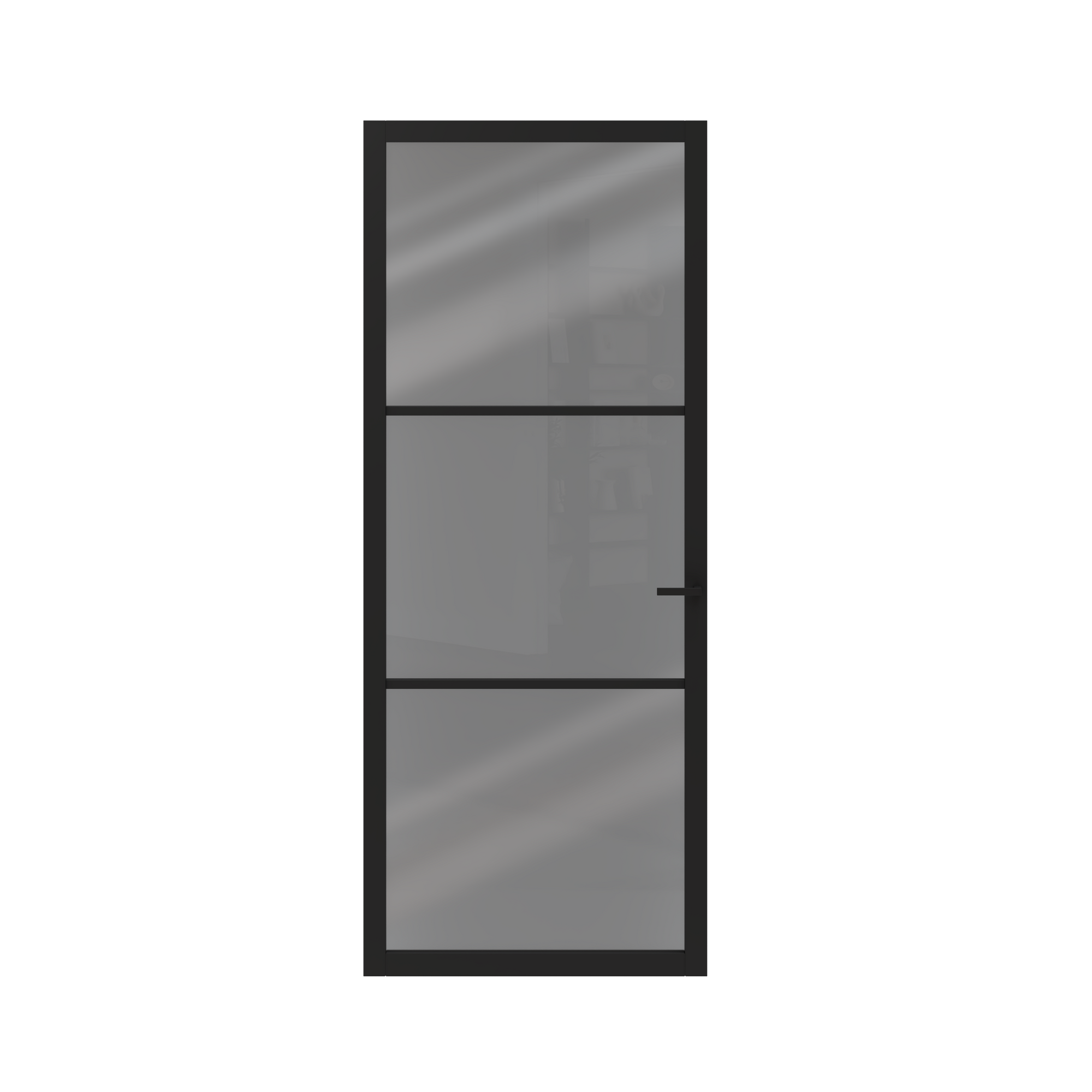 CanDo Binnendeur Elegant Original 1E02 - Grafietzwart - Gegrond - Opdek - Rechts - 78x211,5cm