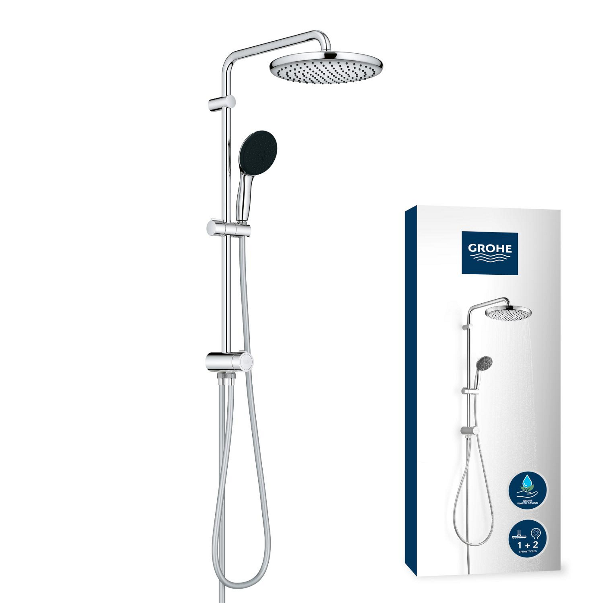 Grohe Regendouche - Vitalio Start Shower System - Zilver - Waterbesparend