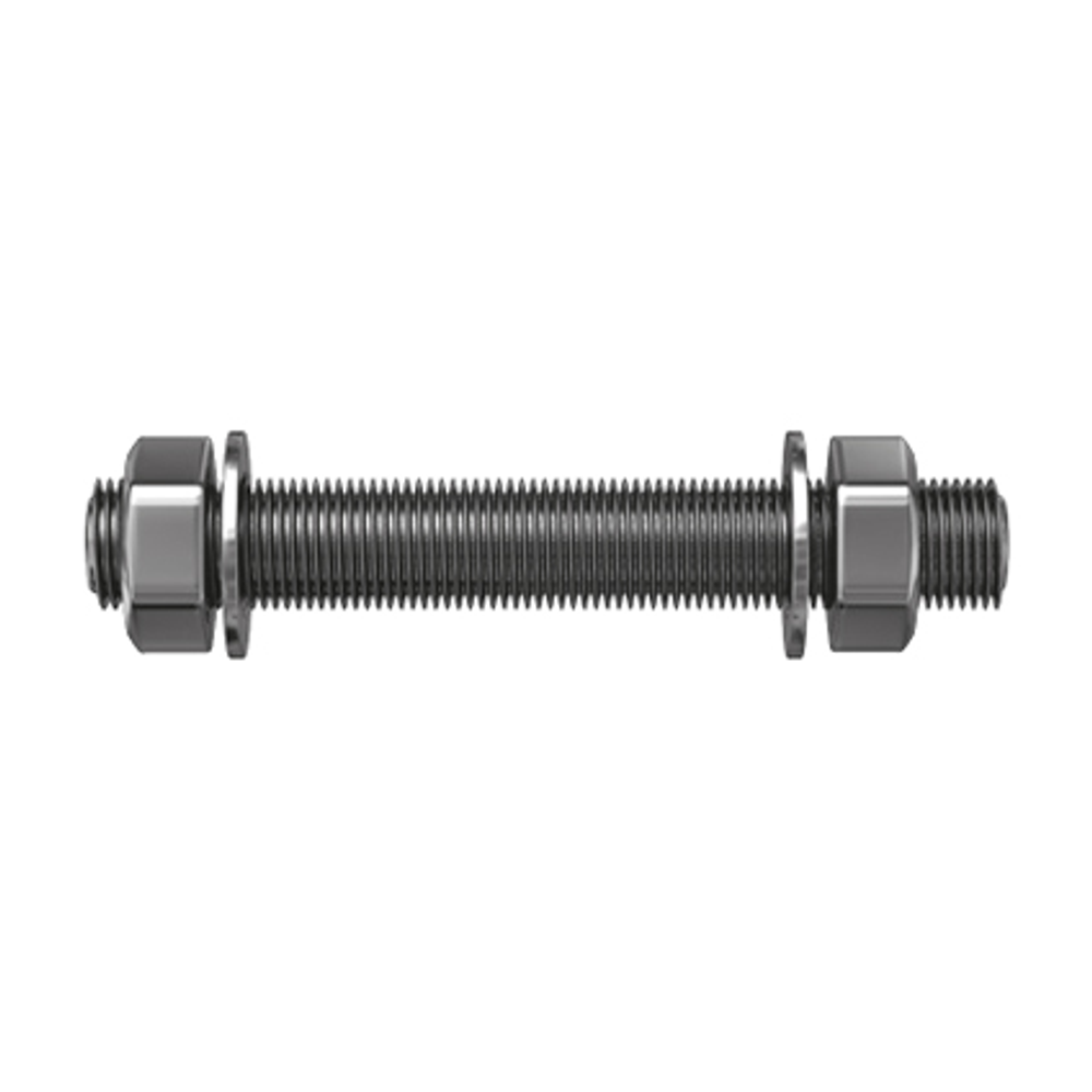 Sencys draadstang met moer en sluitring M5 200mm 4 stuks