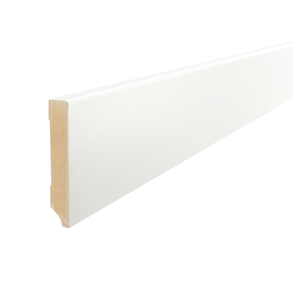 Mac Lean hoge plint RAL 9010 - MDF - gelakt - 240cm - 15x90mm