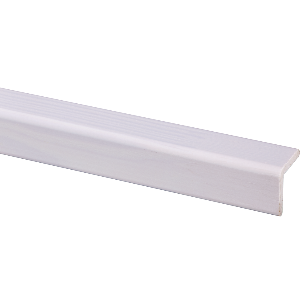 Hoeklat grenen wit gegrond 27x27mm 270cm