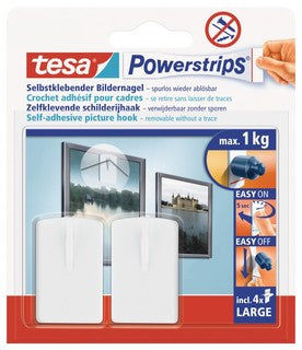 Tesa Powerstrips Schilderijhaak Wit 2 Stuks