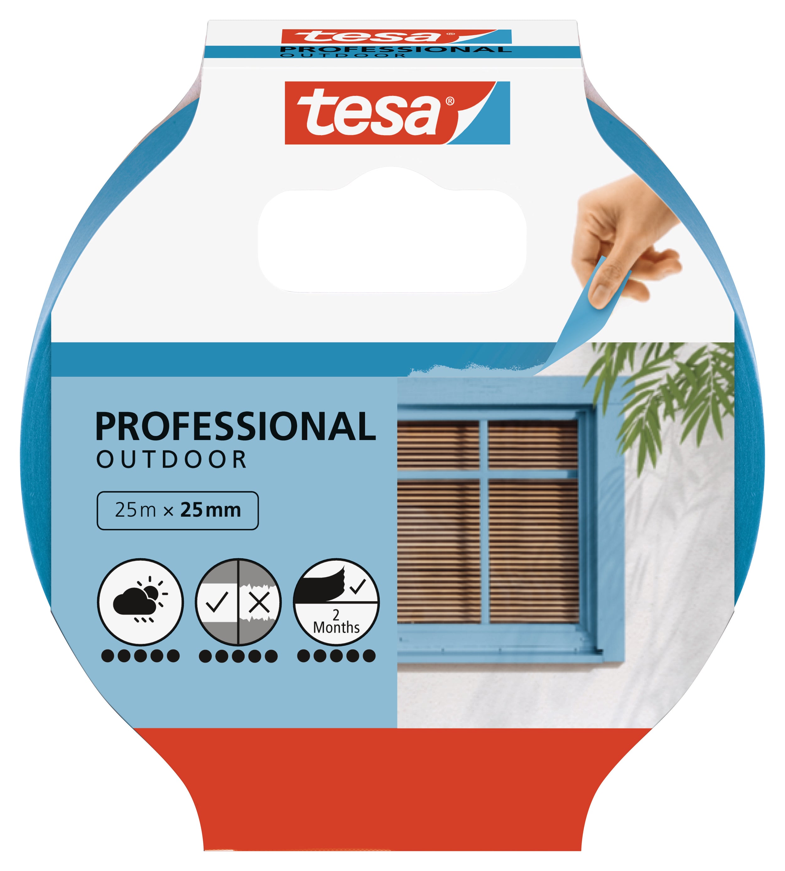Tesa afplaktape Precision Outdoor 25mx25mm