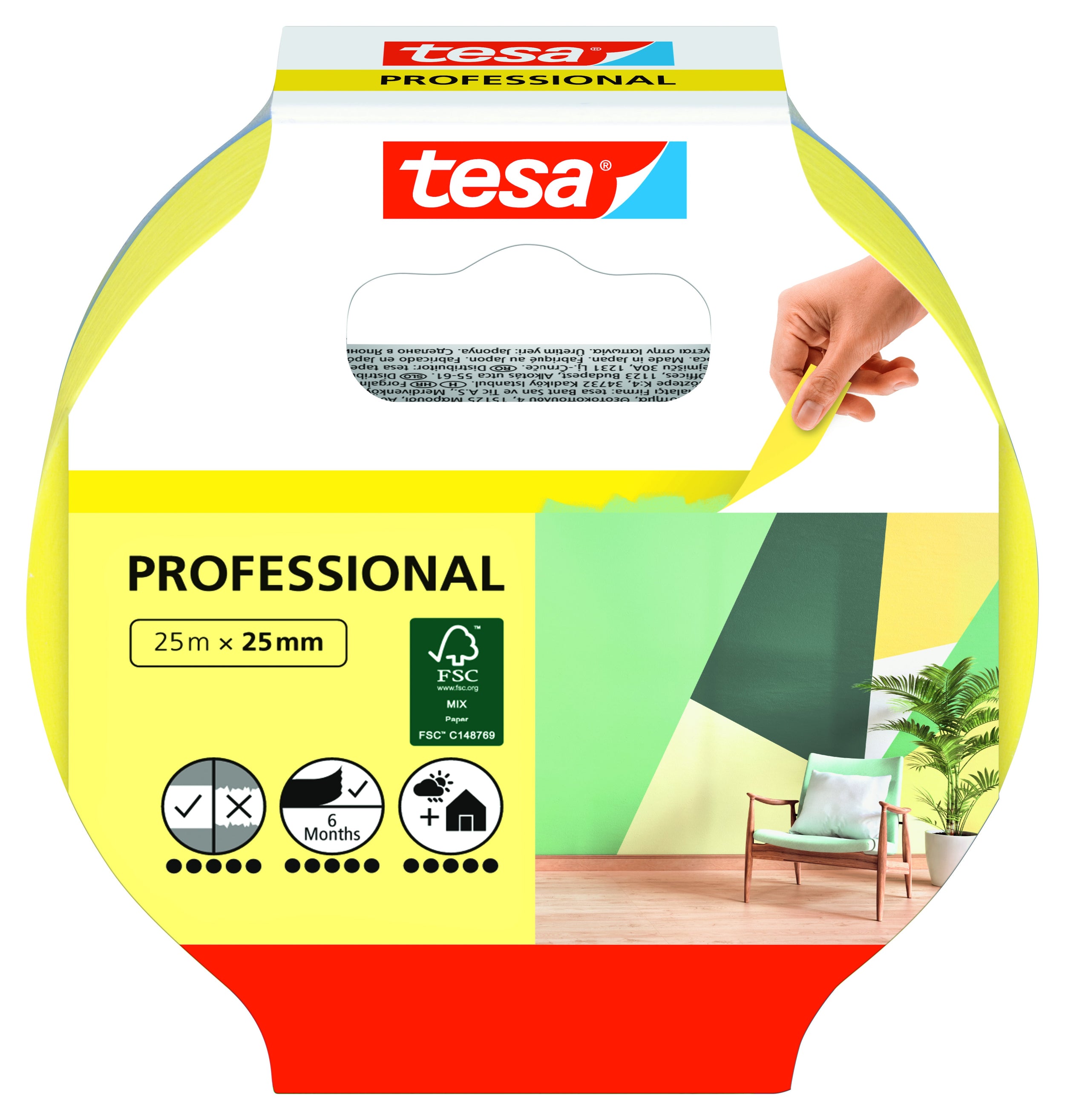 Tesa afplaktape Precision Indoor 25mx25mm