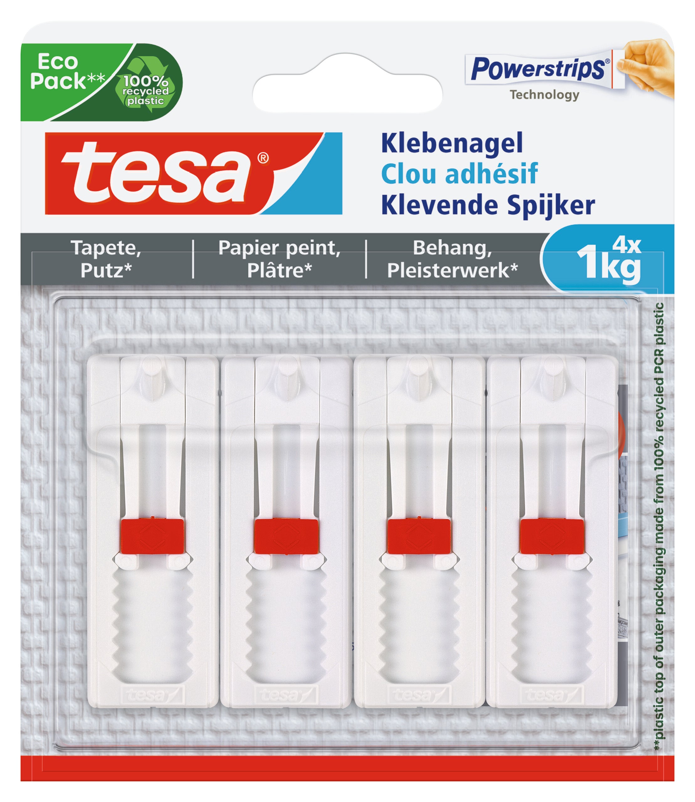 Tesa verstelbare klevende spijker 1kg 4st.