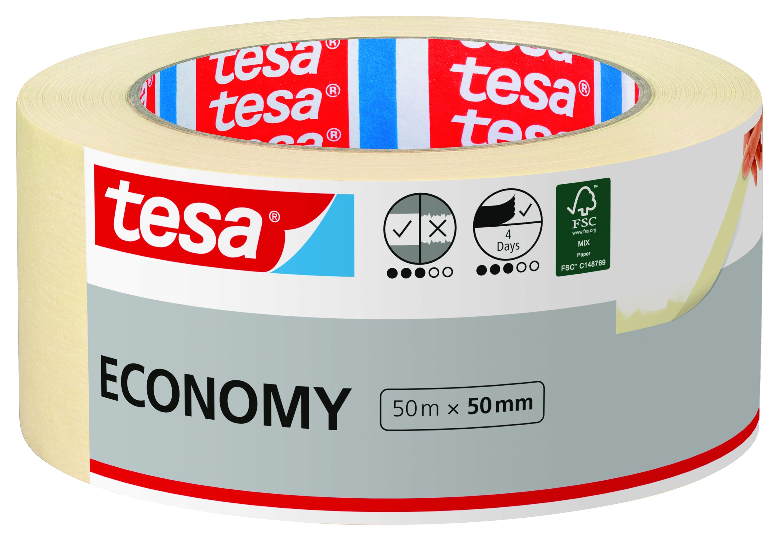 Tesa afplaktape Economy Masking 50m50mm