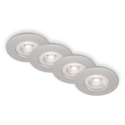 Briloner LED inbouwspot set 90mm mat-chroom