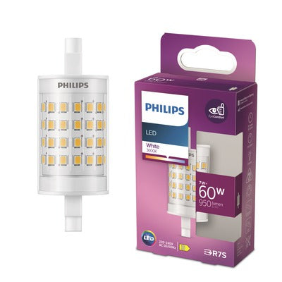 Philips LED Staaflamp Transparant - 60 W - R7S - wit licht