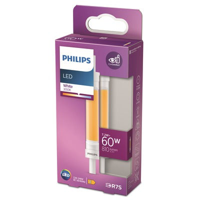 Philips LED Staaflamp Transparant 60W R7S Wit Licht