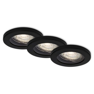 Briloner LED inbouwspot set 85mm zwart
