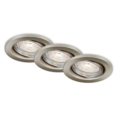 Briloner LED inbouwspot set 86mm mat-nikkel