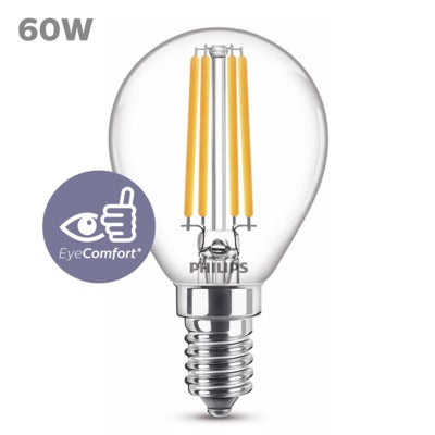 Philips ledkogellamp warm wit E14 6,5W