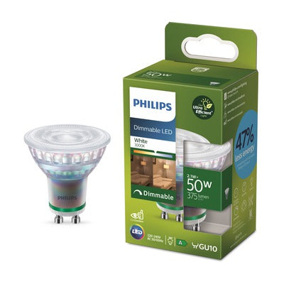 Philips Ultra Efficient LED spot - 50W - GU10 fitting - Helderwit licht - Dimbaar
