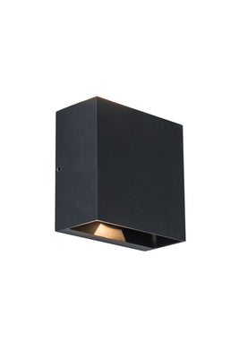 Lutec wandlamp Gemini zwart 10W