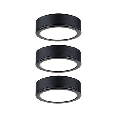 Paulmann meubelspotjes Pukk zwart 3x3W