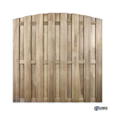 Schutting Cardiff FSC geïmpregneerd grenenhout getoogd 180x180cm