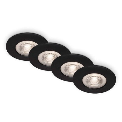 Briloner LED inbouwspot set 90mm zwart