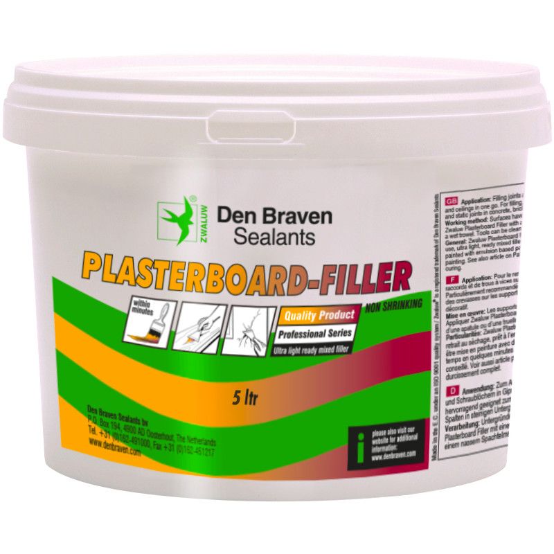 Zwaluw Plasterboard-Filler 5 liter Wit