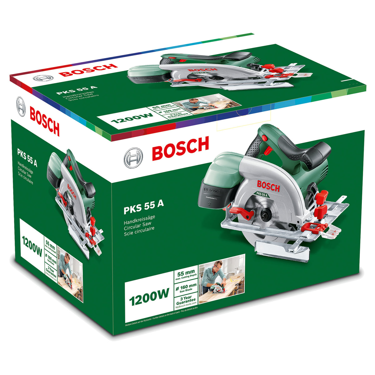 Bosch cirkelzaag PKS 55 A 1200W