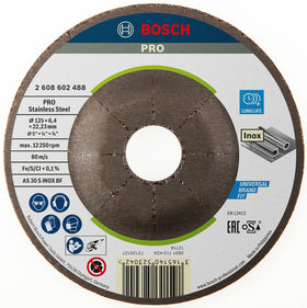 Bosch PRO Stainless Steel afbraamschijf, 125 x 6 x 22,23 mm