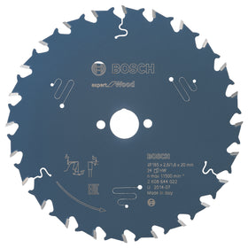 Bosch Cirkelzaagblad Expert for Wood, 165 x 20 x 2,6 mm, 24T