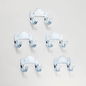 Mottez dubbele haak metaal diepte 48mm - 5 stuks
