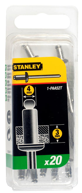 Stanley popnagels 4x3mm - 20 stuks