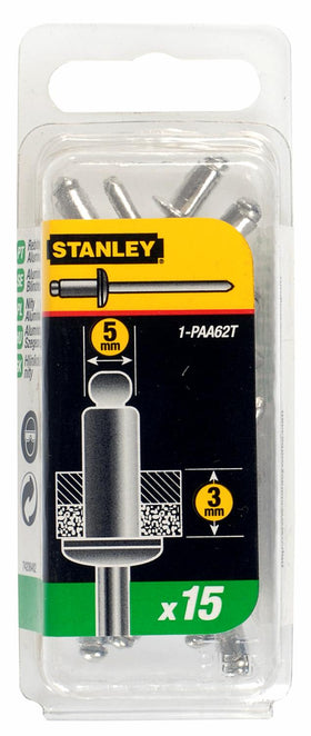 Stanley popnagels 5x3mm - 15 stuks