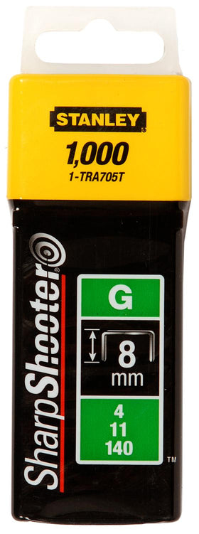 Stanley nieten 8mm type G - 1000 stuks