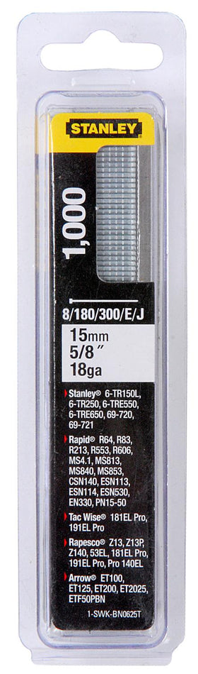 Stanley nagels 15mm - 1000 stuks