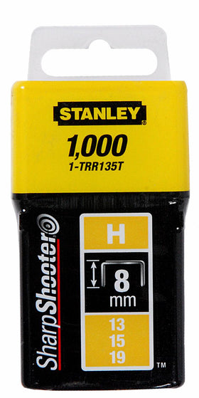Stanley nieten 8mm type H - 1000 stuks