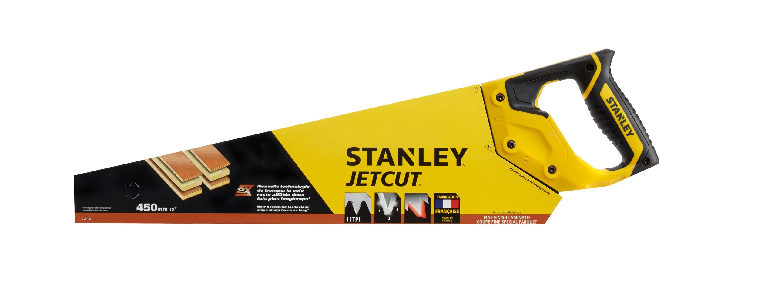 Stanley handzaag 2-20-180 JetCut laminaat 45cm 11T/inch