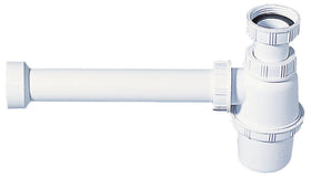 Wirquin wastafelsifon Ø32mm met muurbuis wit