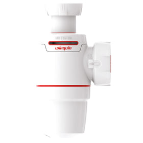 Wirquin spoelbaksifon Neo Air Ø40mm wit/rood