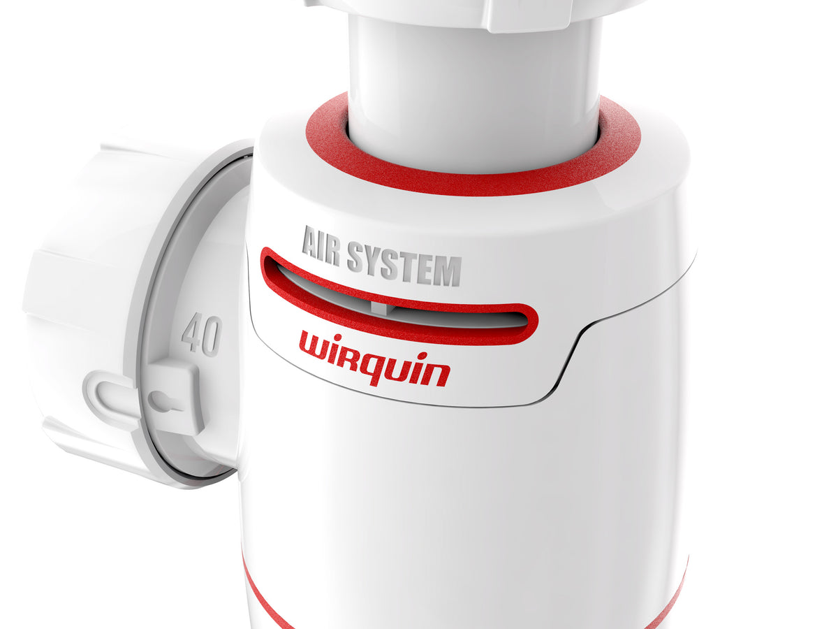 Wirquin wastafelsifon Neo Air Ø40mm wit/rood