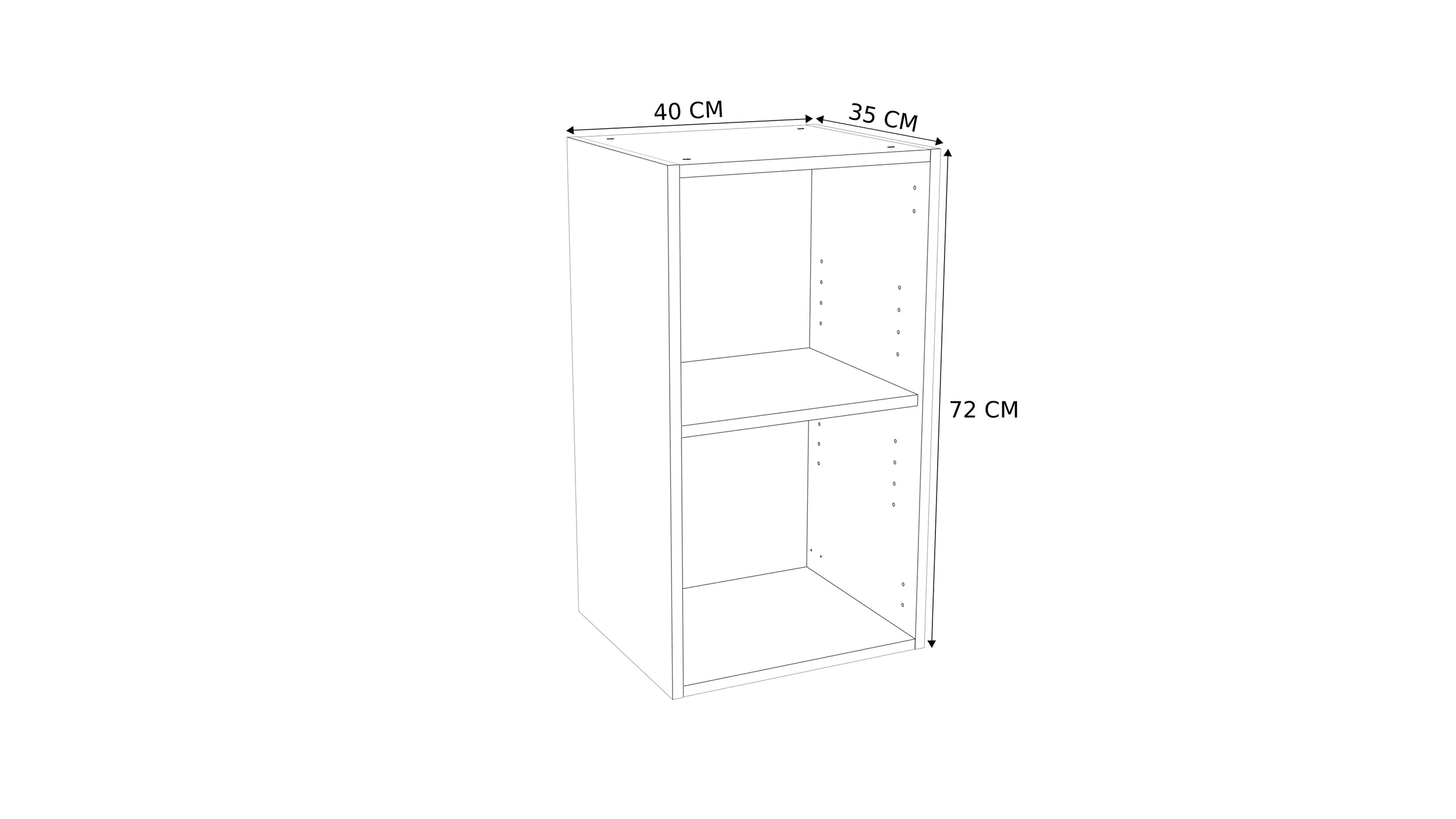 Bovenkast keuken Modulo wit 40cm