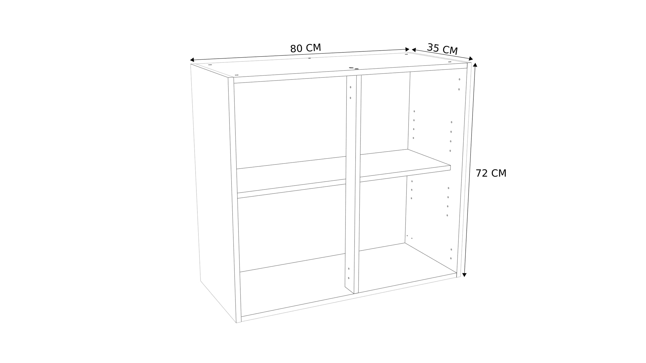 Bovenkast keuken Modulo wit 80cm