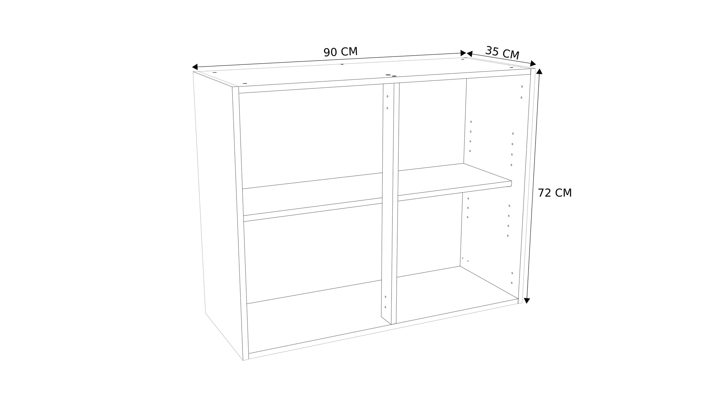Bovenkast keuken Modulo wit 90cm