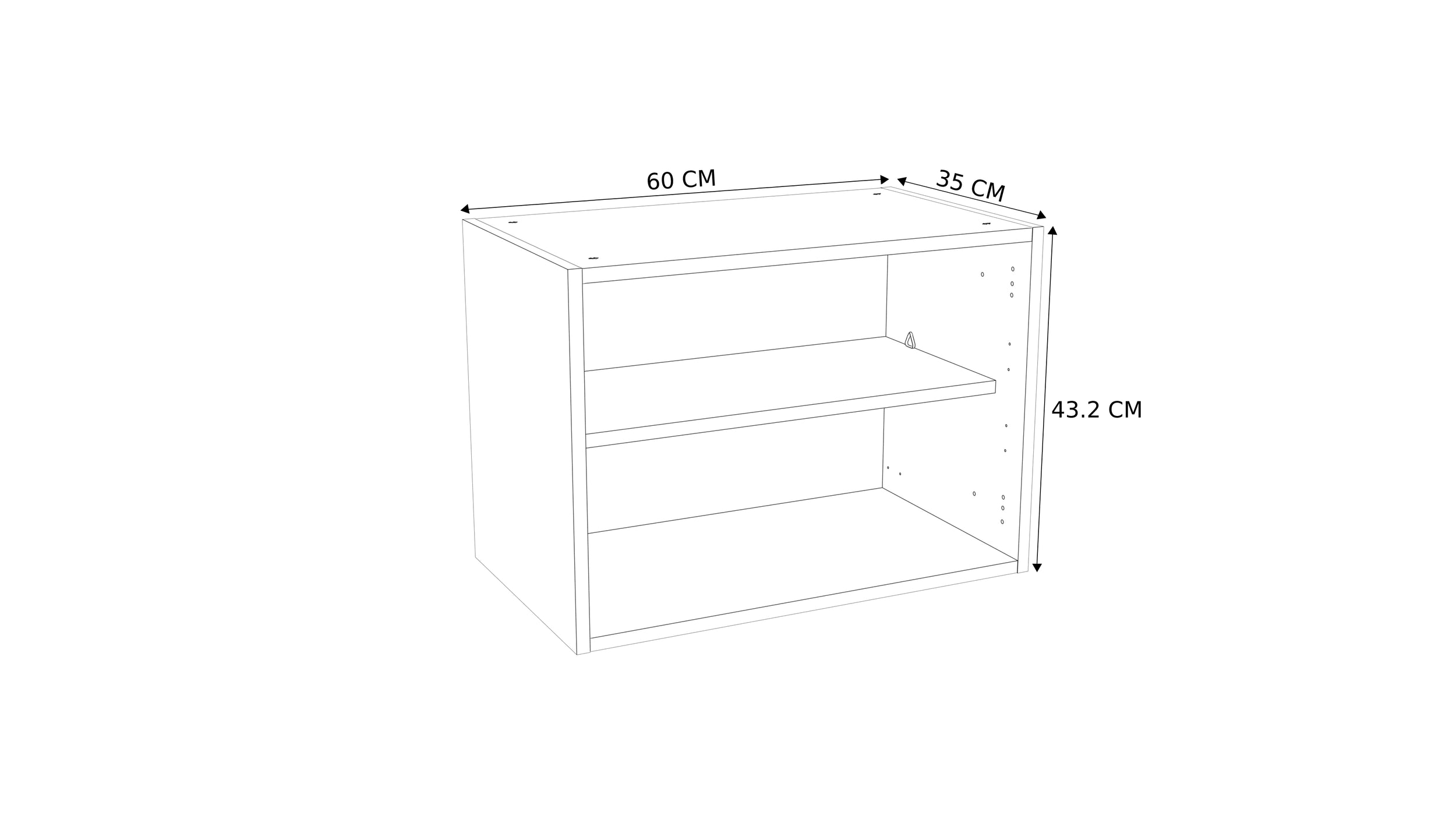 Bovenkast afzuigkap keuken Modulo wit 60cm