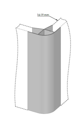 Geheel sokkelverbindingen keuken Modulo aluminium