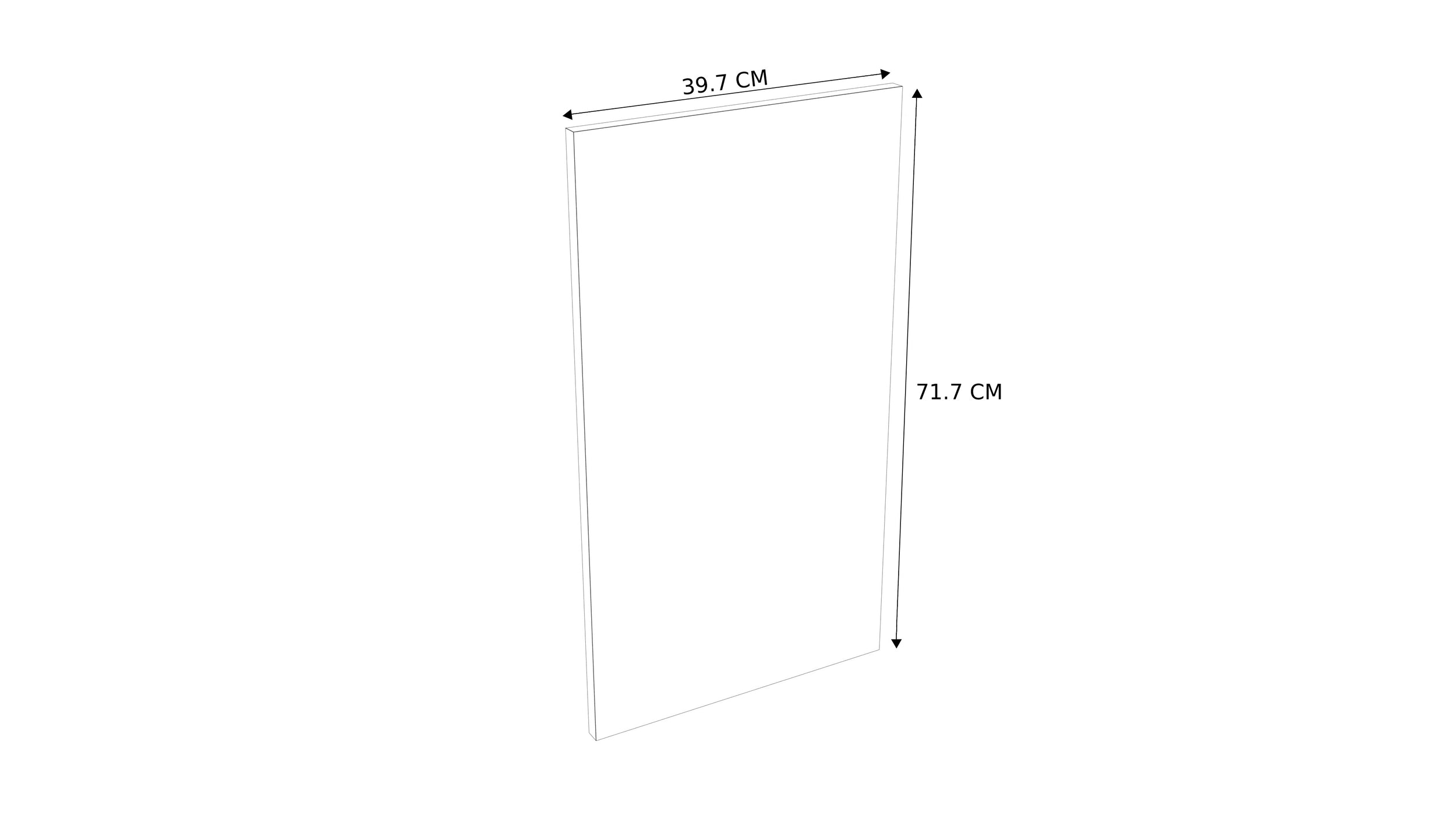 Deur keukenkast Modulo Nyl opaalwit 40x72cm