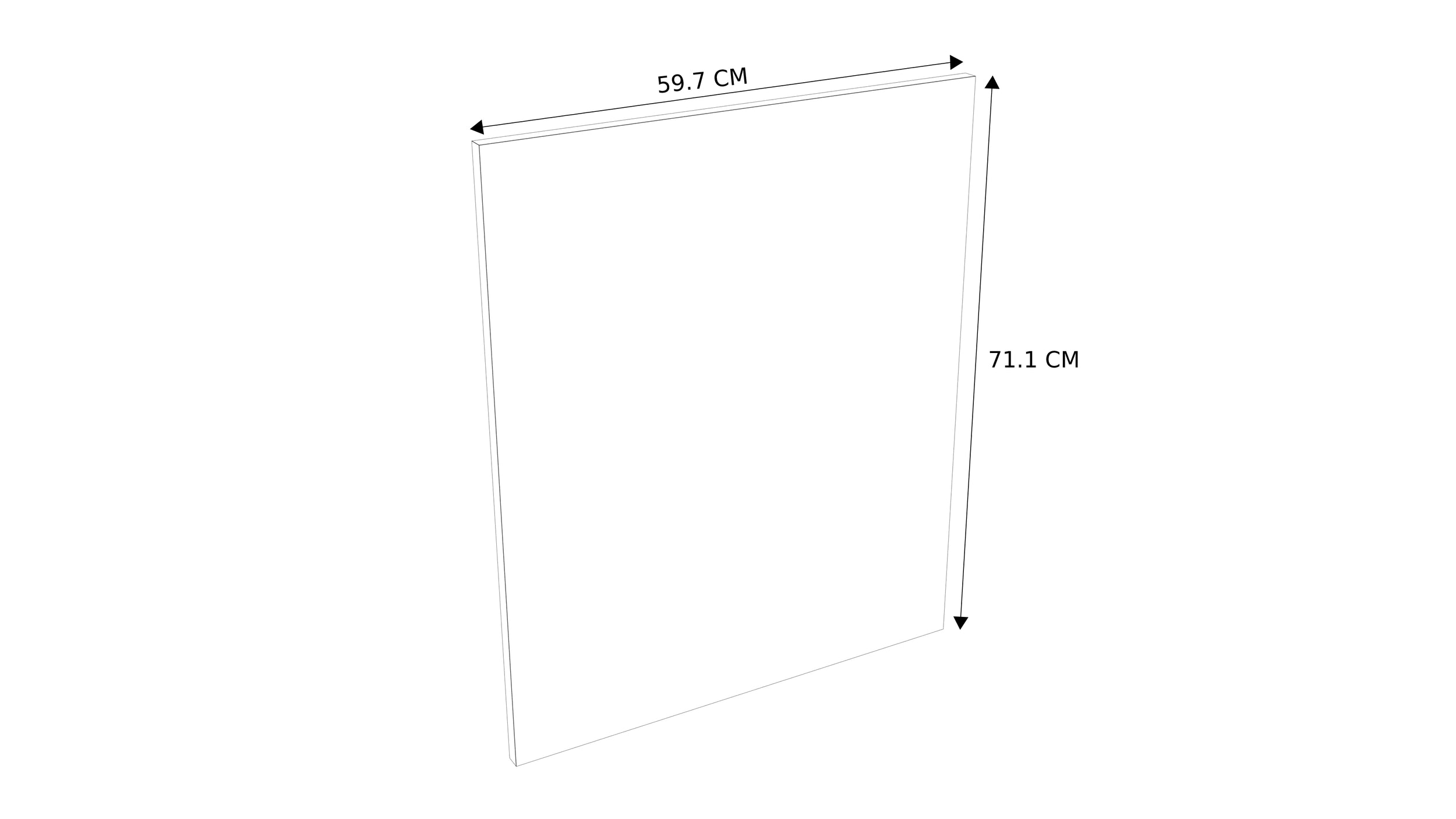 Deur keukenkast Modulo Nyl opaalwit 60x72cm