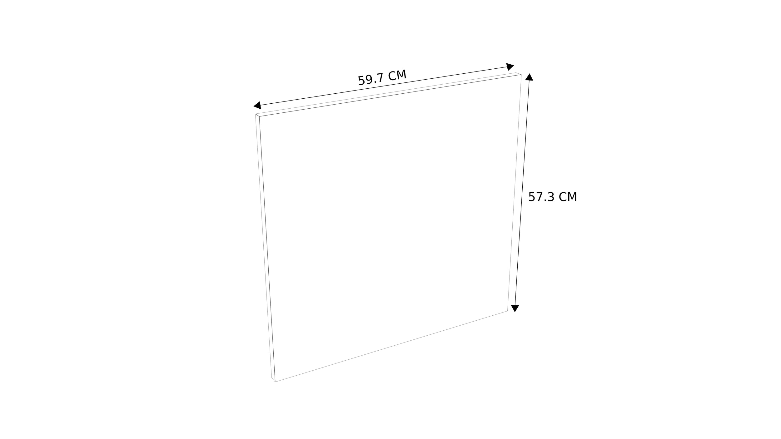 Deur keukenkast Modulo Nyl opaalwit 60x57,6cm