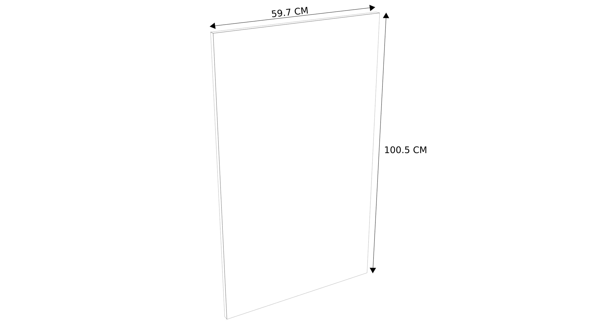 Deur keukenkast Modulo Nyl opaalwit 60x100,8cm