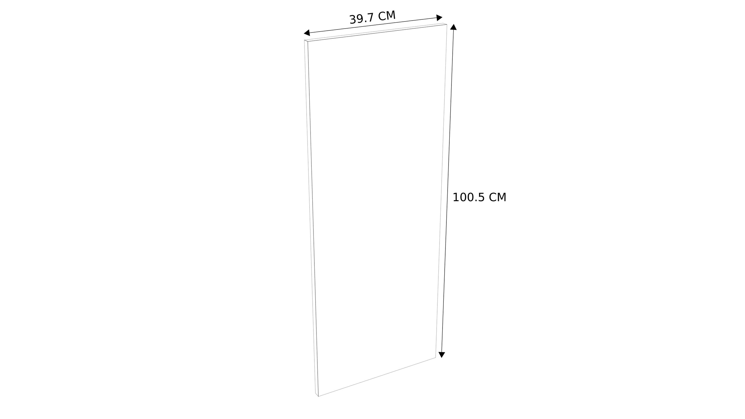 Deur keukenkast Modulo Nyl opaalwit 40x100,8cm