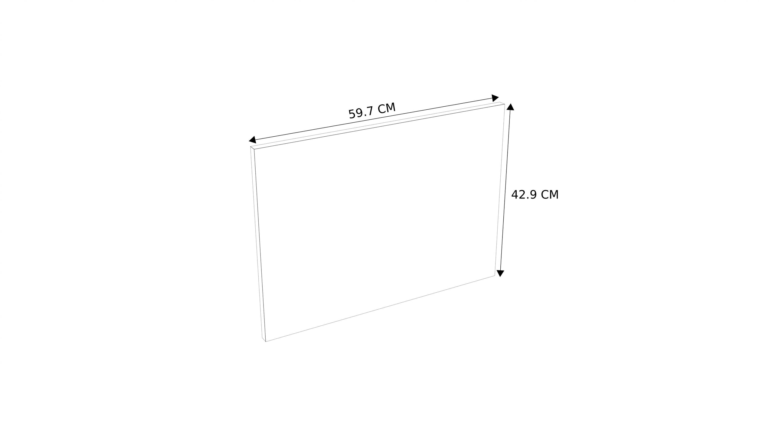 Klapdeur keukenkast Modulo Emy puur wit 60x43,2cm