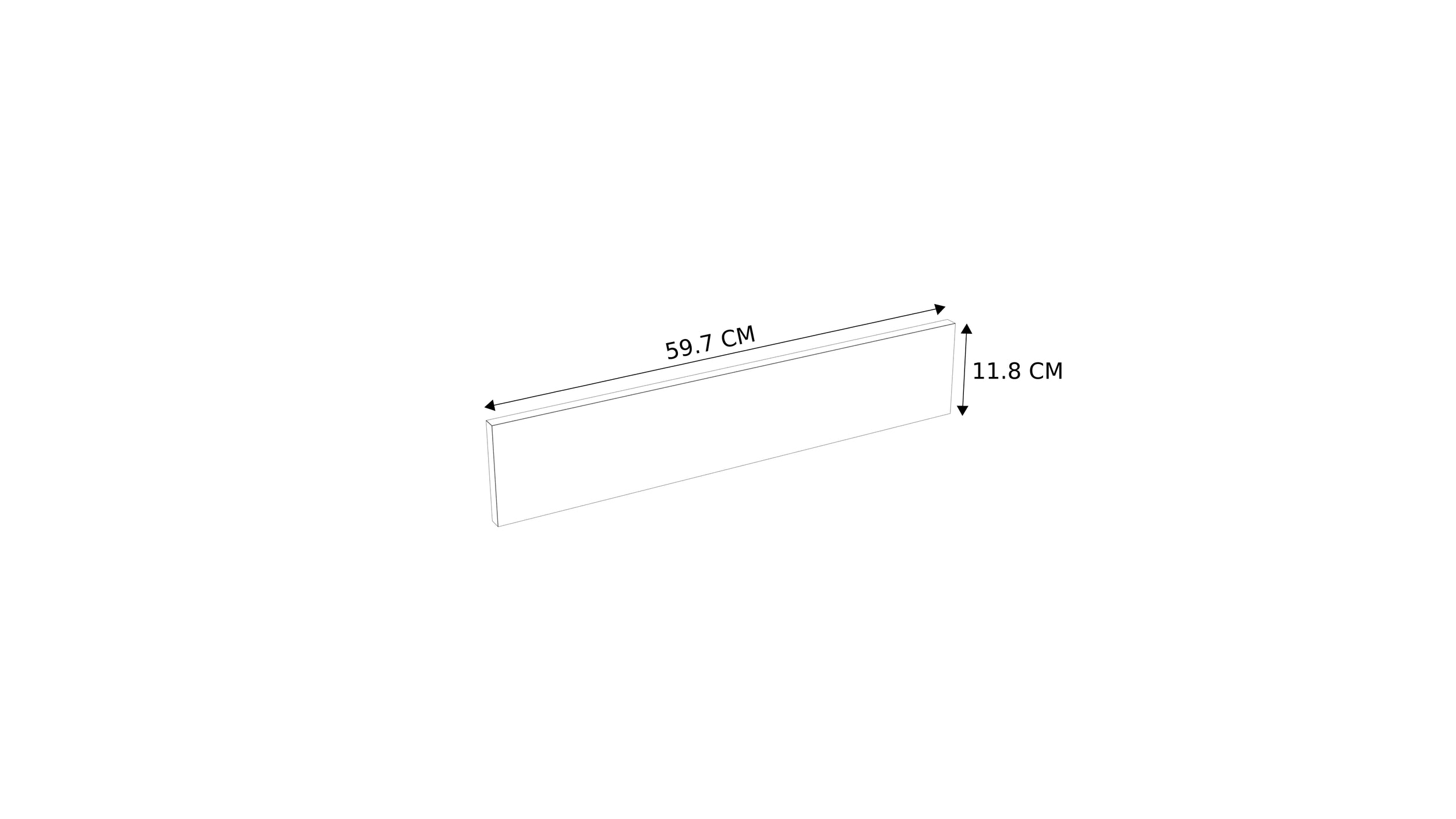 Ovenlijst keukenkast Modulo Laura ijzig wit 60cm