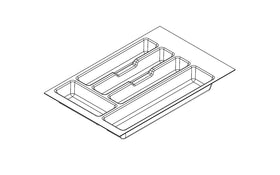 Bestekbak 32cm kunststof donkergrijs