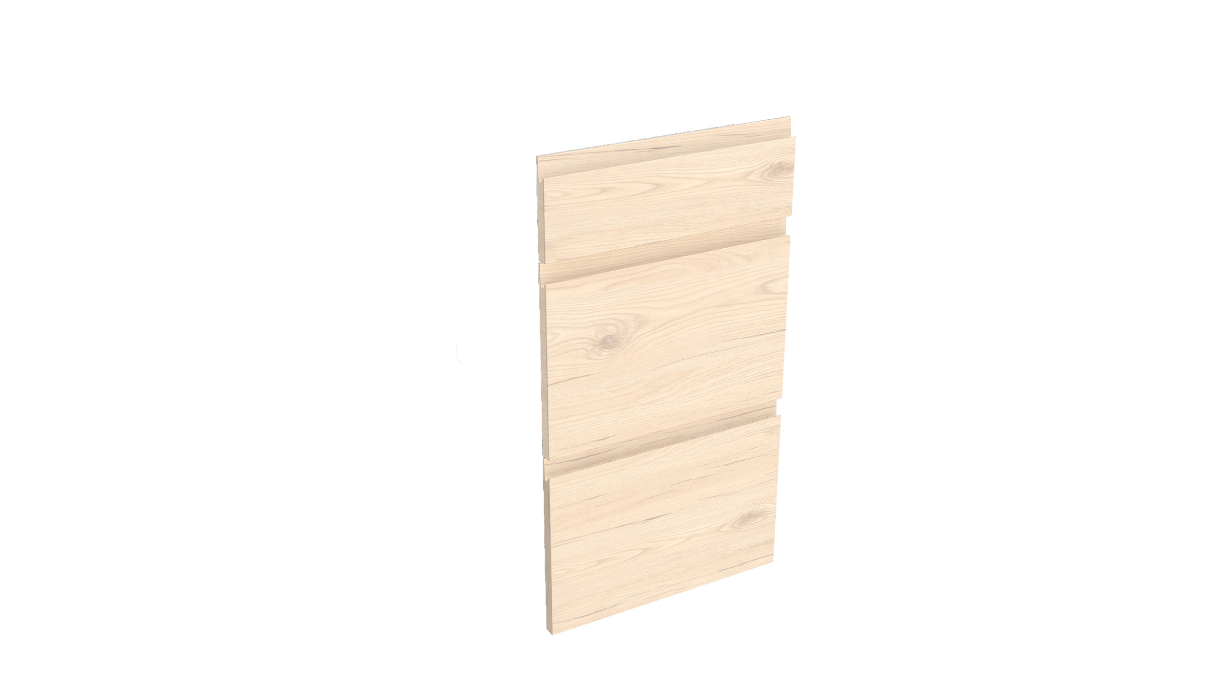 Geheel van 1 lade + 2 korflades keukenkast Modulo Emy Hout 40 * 72 cm